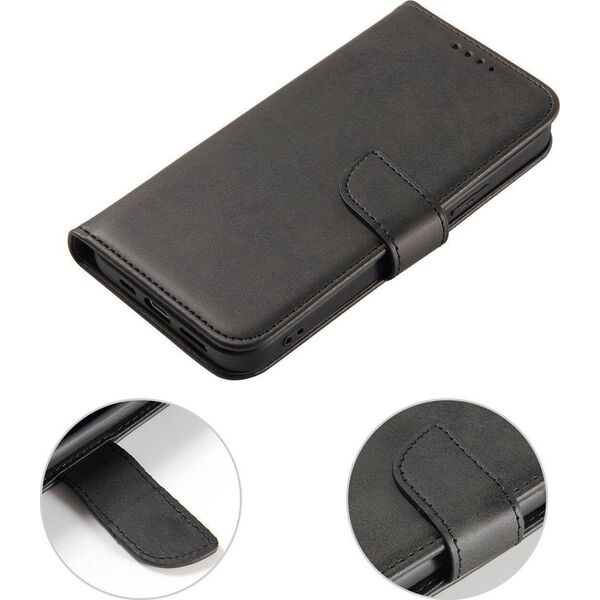 Hurtel Etui z klapką i portfelem Magnet Case do Samsung S23 FE - czarne 13250149 9145576282915