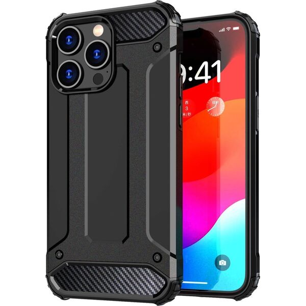 Hurtel Pancerne etui do iPhone 15 Pro Max Hybrid Armor - czarne 13250205 9145576280522