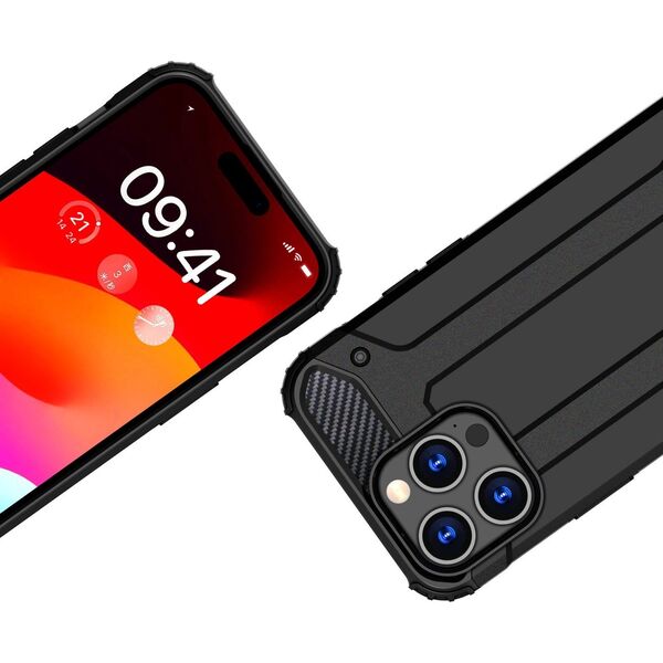 Hurtel Pancerne etui do iPhone 15 Pro Max Hybrid Armor - czarne 13250205 9145576280522
