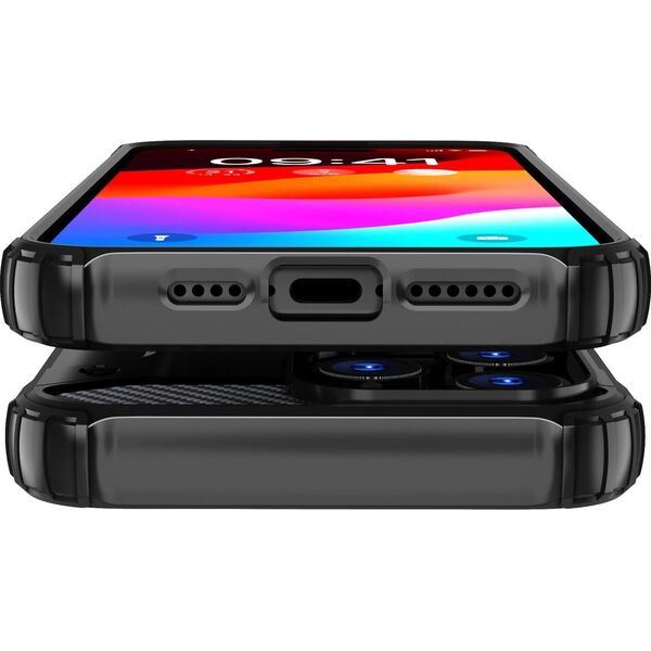 Hurtel Pancerne etui do iPhone 15 Pro Max Hybrid Armor - czarne 13250205 9145576280522
