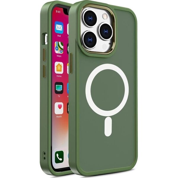 Hurtel Magnetyczne etui z MagSafe Color Matte Case do iPhone 15 - zielone 13250208 9145576280041