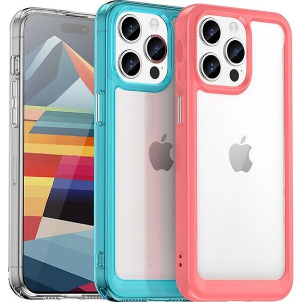Hurtel Wzmocnione etui z elastyczną ramką do iPhone 15 Pro Max Outer Space - czarne 13250229 9145576279694
