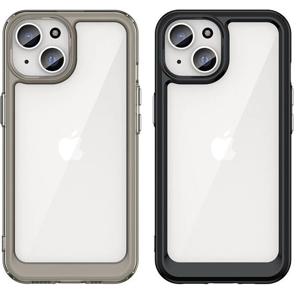 Hurtel Wzmocnione etui Outer Space z elastyczną ramką do iPhone 15 - niebieskie 13250277 9145576279588