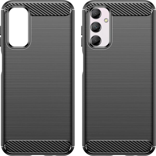 Hurtel Elastyczne etui wzór karbon do Samsung Galaxy M14 Carbon Case - czarne 13250485 9145576281581