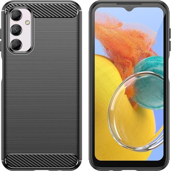 Hurtel Elastyczne etui wzór karbon do Samsung Galaxy M14 Carbon Case - czarne 13250485 9145576281581