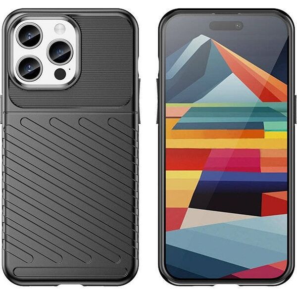 Hurtel Pancerne etui iPhone 15 Pro Max Thunder Case - czarne 13250689 9145576279557