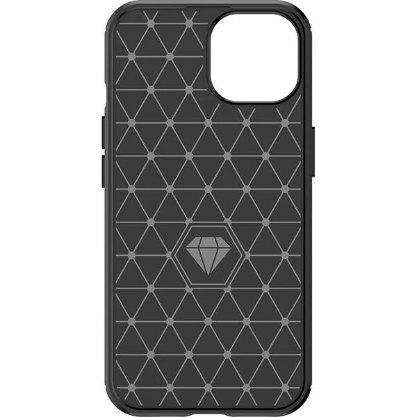 Hurtel Elastyczne etui Carbon Case z wzorem karbon do iPhone 15 - czarne 13250737 9145576279410