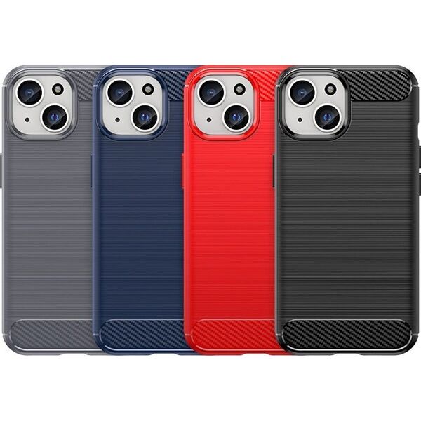 Hurtel Elastyczne etui Carbon Case z wzorem karbon do iPhone 15 - czarne 13250737 9145576279410