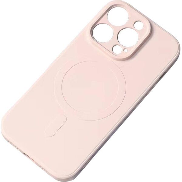 Hurtel Silikonowe etui kompatybilne z MagSafe do iPhone 15 Pro Silicone Case - różowe 13250829 9145576279892