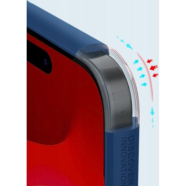 Nillkin Wzmocnione etui do iPhone 15 Pro Nillkin Super Frosted Shield Pro - niebieskie 13251314 6902048265585