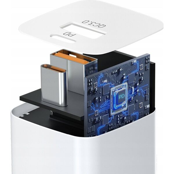 Ładowarka Wozinsky Ładowarka sieciowa Wozinsky CMWCW 20W USB-C / USB-A - biała 13252011 5907769308611