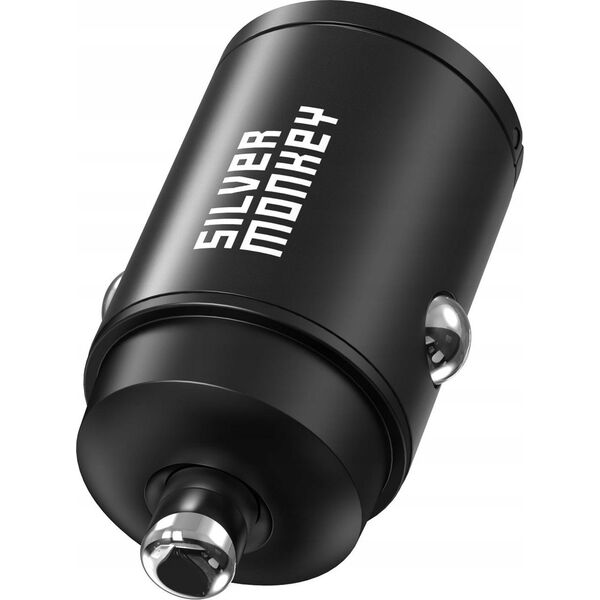 Ładowarka Silver Monkey Ładowarka samochodowa Silver Monkey PD-CPCT30-SM 30W 1x USB-C PD - czarna 13252033 5900779356979