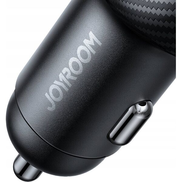 Ładowarka Joyroom Ładowarka samochodowa Joyroom JR-CCD04 30W 2x USB-C USB-A z wyświetlaczem - czarna 13252045 6941237112019