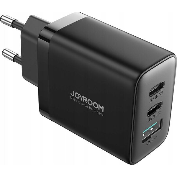 Ładowarka Joyroom Szybka ładowarka Joyroom JR-TCF10 2x USB-C USB-A 32W - czarna 13252047 6941237111807