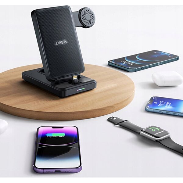 Ładowarka Joyroom Stacja ładująca 4w1 Joyroom JR-WQS02 iPhone AirPods Apple Watch składana - czarna 13252068 6956116772833