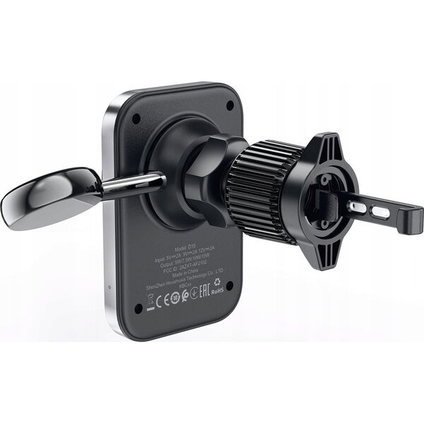 Ładowarka Acefast Uchwyt samochodowy Acefast D18 z ładowarką indukcyjną MagSafe / Qi + kabel USB-A USB-C - czarny 13252128 6974316282761