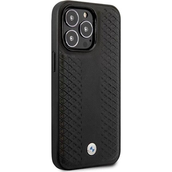 BMW BMW Leather Diamond Pattern - Etui iPhone 14 Pro (Czarny) 13256295 3666339066543