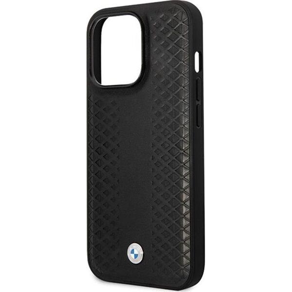 BMW BMW Leather Diamond Pattern - Etui iPhone 14 Pro (Czarny) 13256295 3666339066543