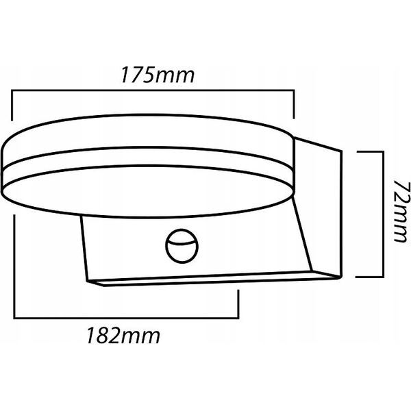 Maclean Lampa LED z czujnikiem Maclean MCE344 W, czujnik ruchu PIR, kolor biały, 15W, IP65, 1560lm, barwa neutralna biała (4000K) 13257049 5902211133612