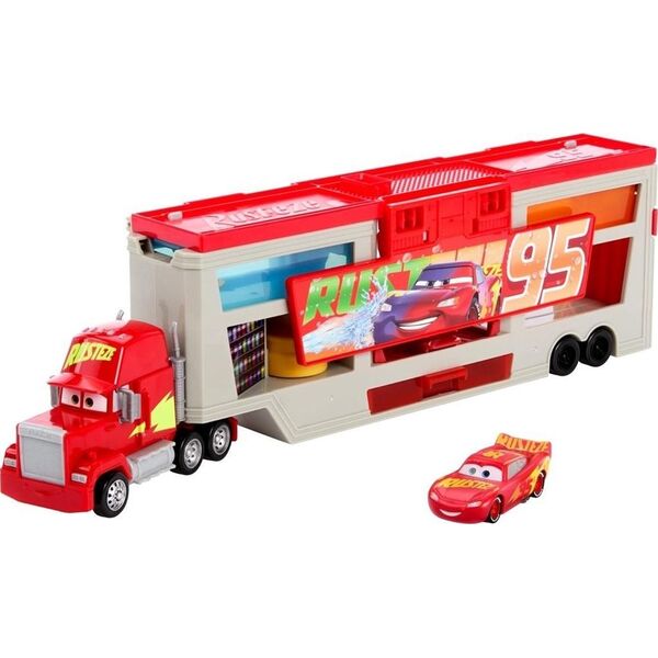 Mattel Pojazdy Auta Mobilny lakiernik Samochód z otwieraną naczepą 13257311 194735156726