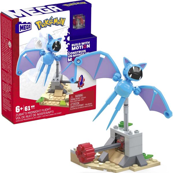 XXX_MegaBloks (Mega Bloks) Klocki plastikowe MEGA Pokemon klocki nocny lot Zubata 13257424 194735107810