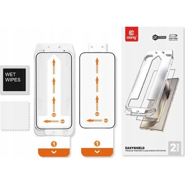 Crong Szkło hartowane EasyShield 2-Pack - Samsung Galaxy S24 Ultra (2 sztuki) 13259846 5904310704564