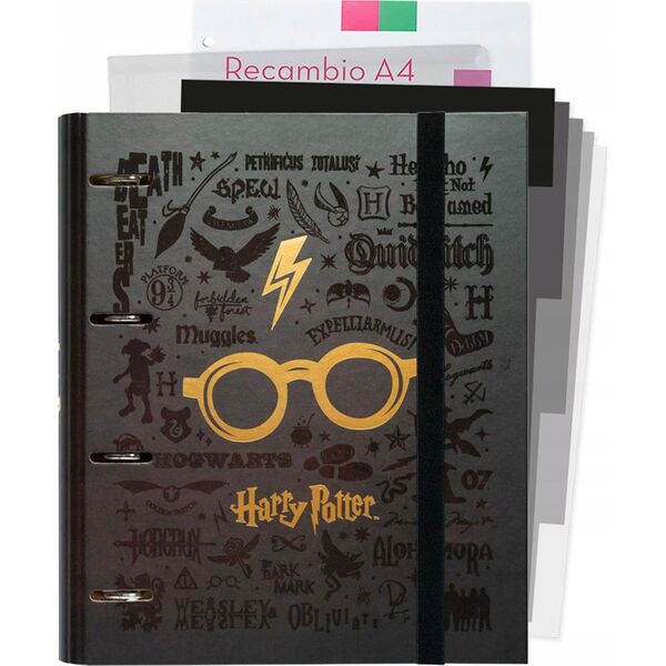 Segregator Harry Potter Harry Potter - Segregator A4 z kartkami (4 ringi, gumka) 13274196 8435497234584