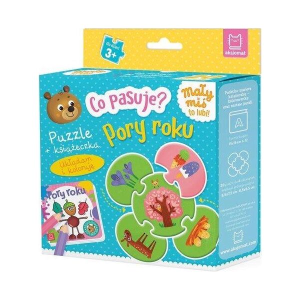 Aksjomat Co pasuje? Pory roku Puzzle+książeczka 34094 13276627 9788382134094