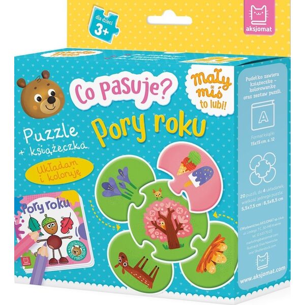 Aksjomat Co pasuje? Pory roku Puzzle+książeczka 34094 13276627 9788382134094