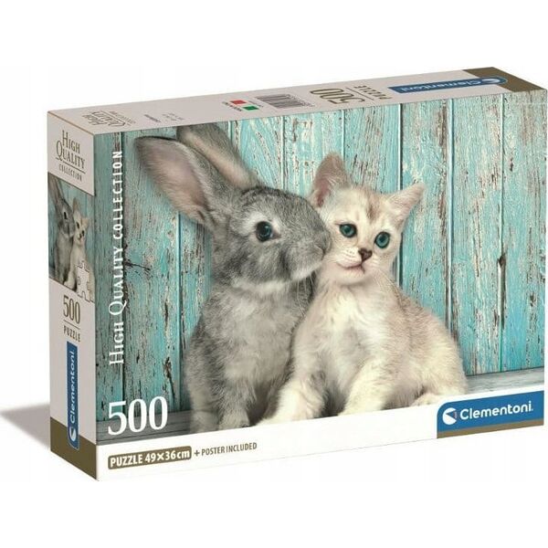 Clementoni CLE puzzle 500 Compact Cat _ Bunny 35539 13276715 8005125355396