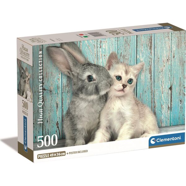 Clementoni CLE puzzle 500 Compact Cat _ Bunny 35539 13276715 8005125355396