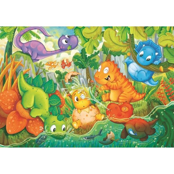 Clementoni Clementoni Puzzle 24el Maxi SuperColor Dinos Happy Oasis 28524 13276731 8005125285242