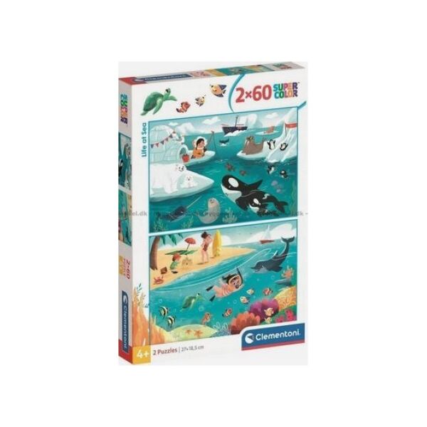 Clementoni Clementoni Puzzle 2x60el SuperColor Life at Sea 24817 13276734 8005125248179