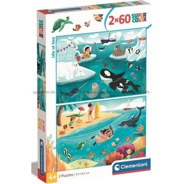 Clementoni Clementoni Puzzle 2x60el SuperColor Life at Sea 24817 13276734 8005125248179