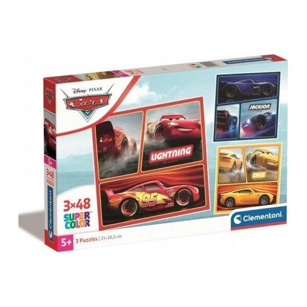 Clementoni Clementoni Puzzle 3x48el SuperColor square Auta Cars 25305 13276744 8005125253050