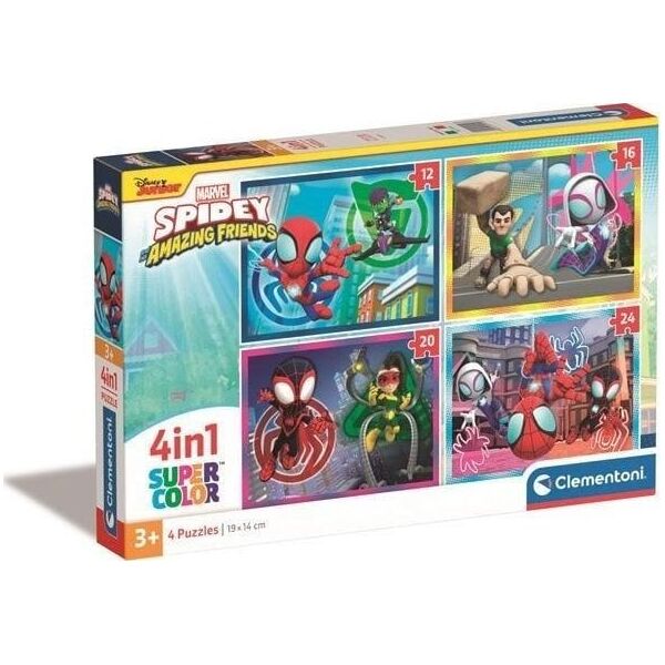 Clementoni PUZZLE 4W1 CLM 21528 SPIDEY PUD 13276822 8005125215287