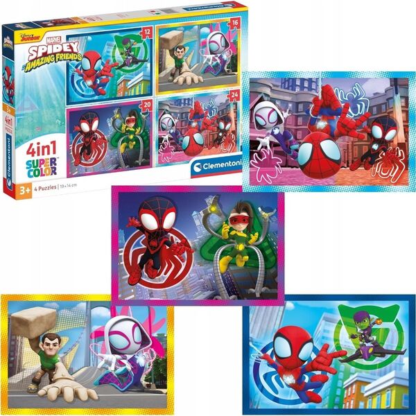 Clementoni PUZZLE 4W1 CLM 21528 SPIDEY PUD 13276822 8005125215287