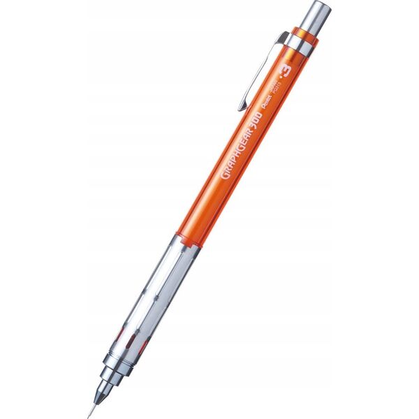 Pentel Ołówek automatyczny Pentel GraphGear 300 0.3mm pomarańczowy, POMARAŃCZOWY 13276903 884851051431
