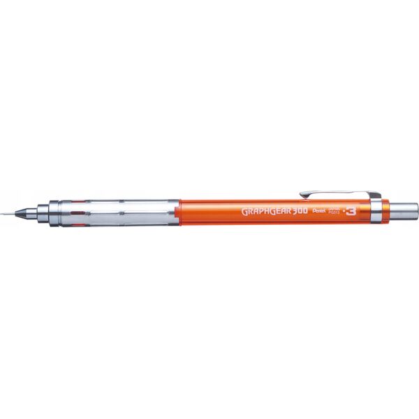 Pentel Ołówek automatyczny Pentel GraphGear 300 0.3mm pomarańczowy, POMARAŃCZOWY 13276903 884851051431