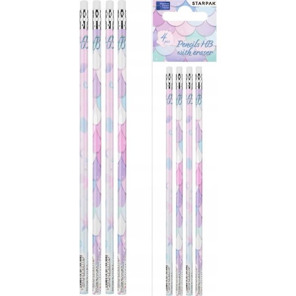 Starpak OLOWEK Z GUM HB MERMAID STK PBH OP4 36/432 13276929 5905523632187