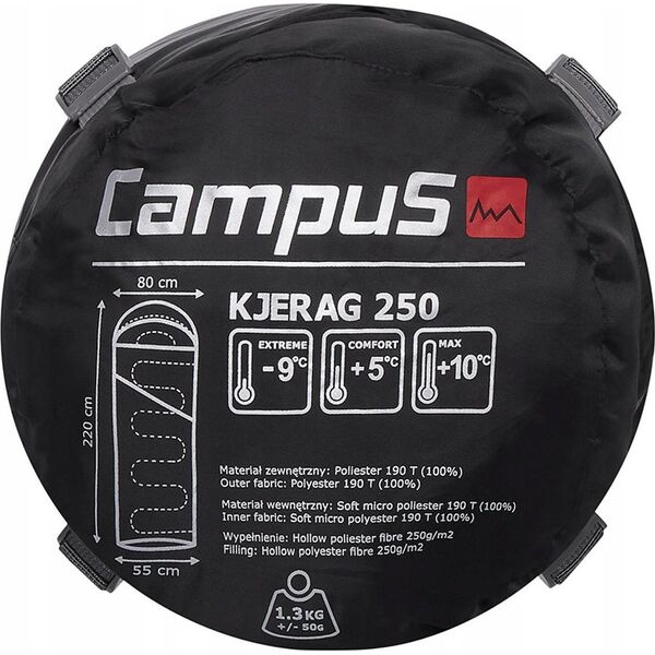 Campus Campus Kjerag 250 Right Sleeping Bag CUP702123404 szary One size 13279805 5904310985901