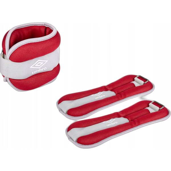 Umbro Umbro - Obciążniki na kostki i nadgarstki 2x1 kg (czerwony) 13281214 8711252268729