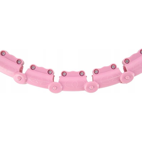 HMS ZESTAW HULA HOP HHW11 LIGHT PINK Z WYPUSTKAMI I OBCIĄŻNIKIEM + PAS BR163 BLACK PLUS SIZE HMS 13283034 5907695557701