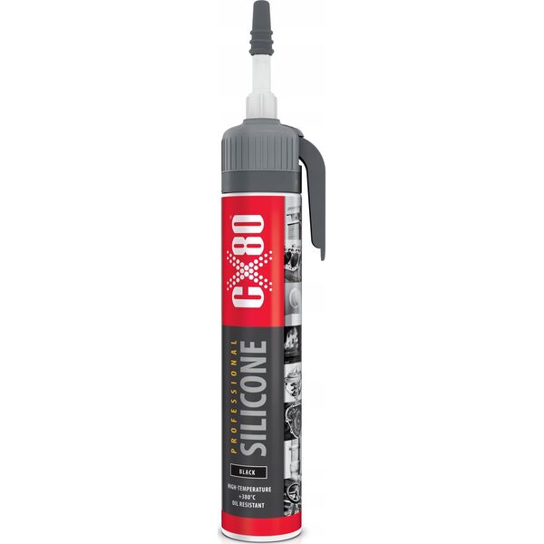 CX80 Silikon professional 210G Premium wysokotemperaturowy czarny CX80 13283429 5907640601404