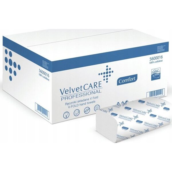 Velvet Ręczniki składane Velvet Care V-Fold 2w celuloza białe (20x150) 13283668 5901478009470