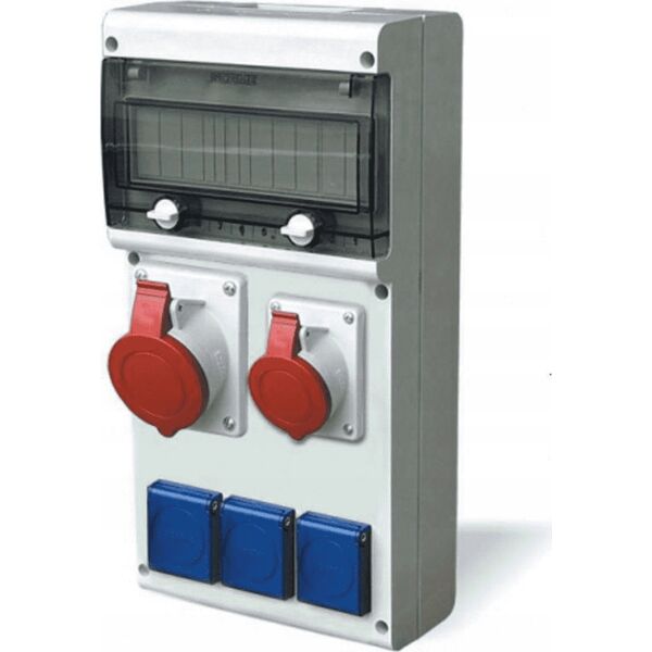Scame Rozdzielnica budowlana Scame Block 632.312W 1x32A/5P 1x16A/5P 3x230V IP44 13284174 8585022708391