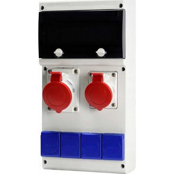 Scame Rozdzielnica budowlana natynkowa 1x32A/5P 1x16A/5P 4x230V 11 modułów IP44-54 Block Scame 632.31WW szara 13284178 8585022716532