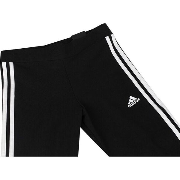 Adidas Legginsy dla dzieci adidas Essentials 3-Stripes Cotton Tights czarne IC3623 128cm 13285116 4066752456850