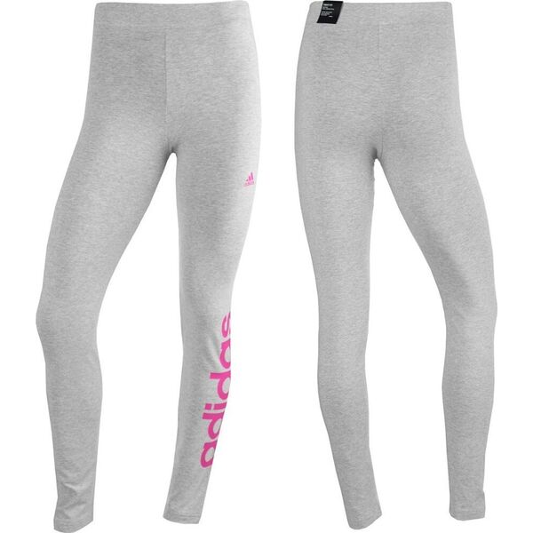 Adidas Legginsy dla dzieci adidas Essentials Linear Logo szare IC3580 164cm 13285119 4066752251585