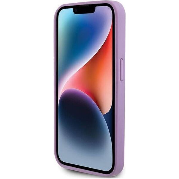 Guess Guess GUHCP15LP4EPMU iPhone 15 Pro 6.1" fioletowy/light purple hardcase Leather 4G Stamped 13295048 3666339150464